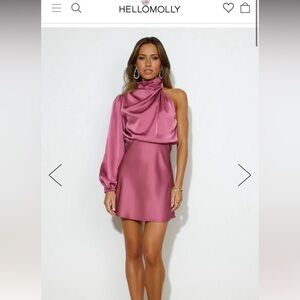 Hello Molly MEET TONIGHT DRESS ROSE - S